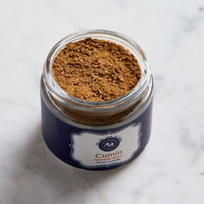 Photograph of Ayurvedic Spice Cumin Crushed. Color is brownish Blackish..